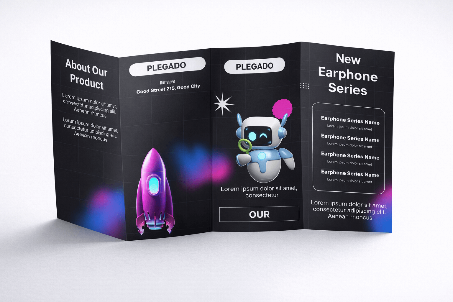 Plegable acordeón retro tech